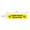 Nevs Label, Chemotherapy Precautions 7/16" x 2" Yellow w/Black P-0678